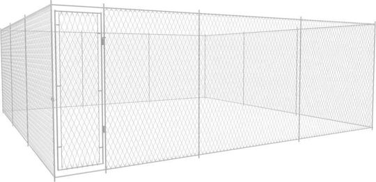 vidaXL Metallisches Hundepark 600x600x200cm Silber