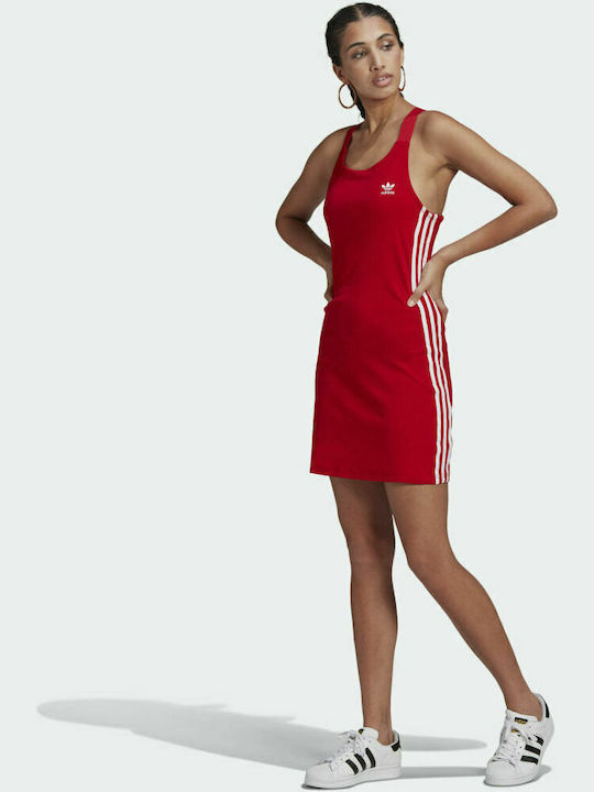 Adidas Adicolor Classics Racerback Mini Αθλητικό με Τιράντα Φόρεμα Κόκκινο