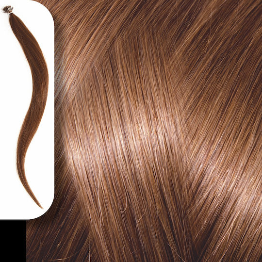 Yanni Extensions Extension Keratin with Natural Hair in Copper Color 50cm 20pcs
