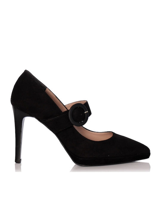 Ellen Suede Ascunse Pantofi cu toc cu Toc Stiletto Negre