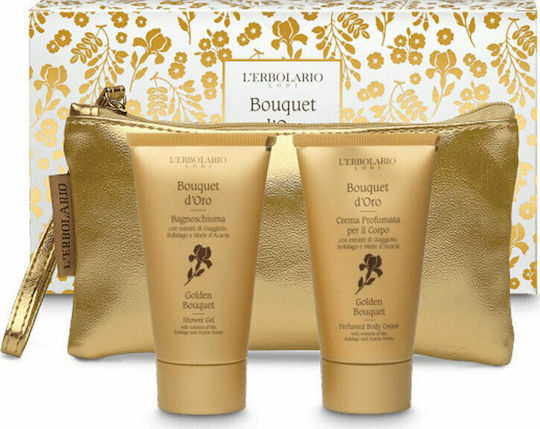 L' Erbolario Bouquet D'Oro Travel Set for Moisturizing & Body Cleaning 3pcs