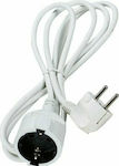 Extension Cable Cord 3x1.5mm²/10m White