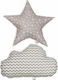 Funna Baby Διακοσμητικά Μαξιλάρια Κούνιας Paloma Γκρι 50x50cm 2τμχ