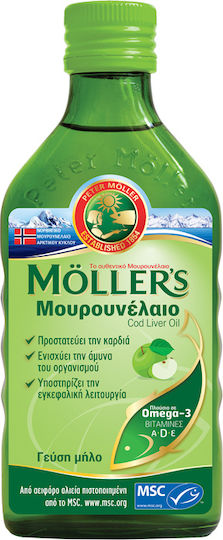 Möller’s Масло От Черен Дроб На Треска Вкус Ябълка 250ml