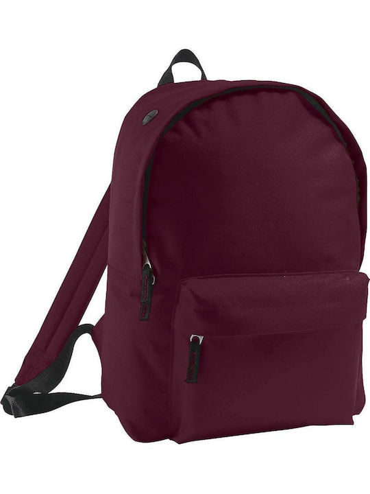 Sol's Rider Burgundy School Bag Backpack Junior High-High School in Burgundy color