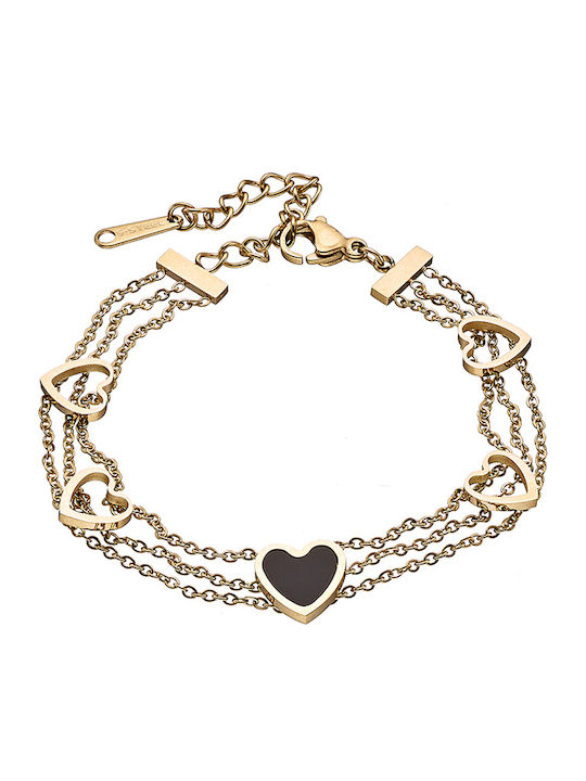 Steel bracelet in gold colour BR-ART00870G