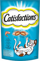 Catisfactions Snack Gustări Delicioase cu Somon Gustări cu somon pentru Pisici adulte 60gr 011279