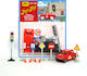 Joy-Toy Fire Truck Set with Signs and Light Toy Car