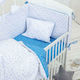 Nima Cotton Baby Quilt Blob 100x140cm Light Blue