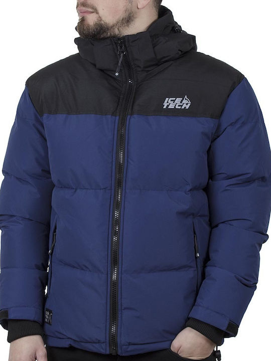 Ice Tech Men's Winter Puffer Jacket Blue