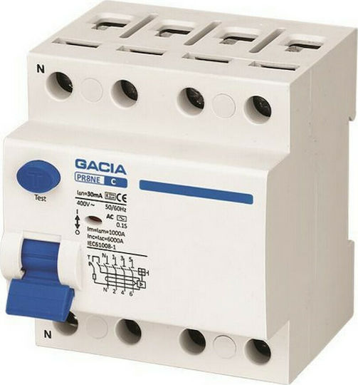 Gacia Phase Relays Leckage der Erde 100A Quadruple Pole with Voltage 400V 4Χ100Α 6KA 30mA Typ A