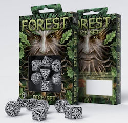 Q Workshop Forest Dice Set Dice White & Black S...