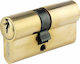 Hugo Locks Κύλινδρος Κλειδαριάς Ασφαλείας 60mm (27-33) με 3 Κλειδιά Χρυσός
