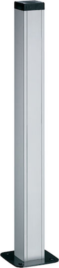 Hager Tehalit Floor Cable Channel Aluminum Mini Column Single Side 700mm Silver 0.7m