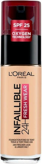 L'Oreal Paris Infaillible 24H Fresh Wear Liquid Make Up 180 Rose Sand 30ml