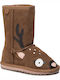 Deer Chestnut Suede Kinder-Schneestiefel Braun