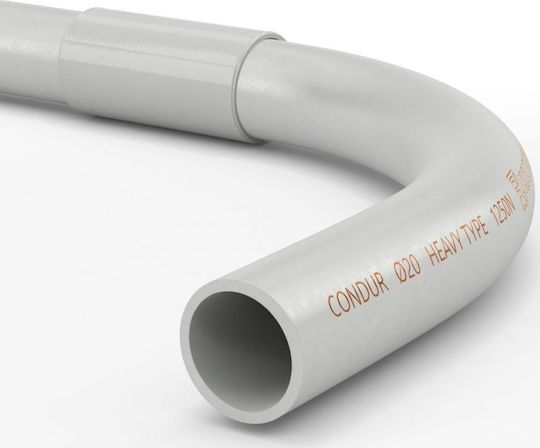 Kouvidis Condur Electrical Conduit with Diameter 63mm made of Plastic 1m Curved Plastic Heavy Duty Conduit 63mm 43250630