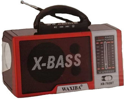 Waxiba XB-792 Tabletop Radio Rechargeable with Bluetooth Red