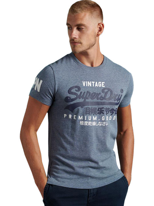 Superdry Vintage Ανδρικό T-shirt Γκρι με Λογότυπο