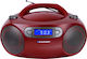 Blaupunkt Φορητό Ηχοσύστημα Boombox με CD / MP3 / USB / Ραδιόφωνο σε Κόκκινο Χρώμα