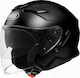 Shoei J-Cruise ΙΙ Black Κράνος Μηχανής Jet με Sunvisor