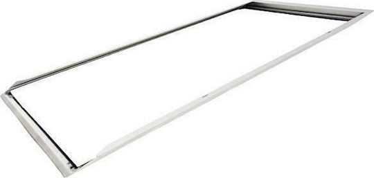 Eurolamp Support Frame for Lighting Fixtures Exterior Panel LED 120x30 Nickel Matte White 145-56197
