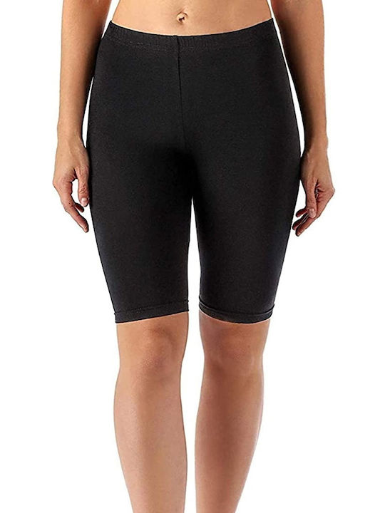 Cycling tights opaque cotton wool Greek-Black