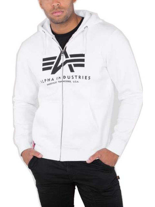 Alpha Industries Basic Ζακέτα με Κουκούλα Μαύρη