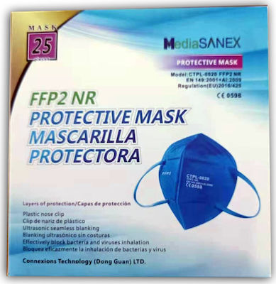 Media Sanex FFP2 NR Protective Mask Schutzmaske FFP2 Blau 50Stück