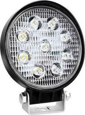 AMiO AWL06 Στρογγυλός Προβολέας Αυτοκινήτου LED Universal 27W 110cm 1τμχ