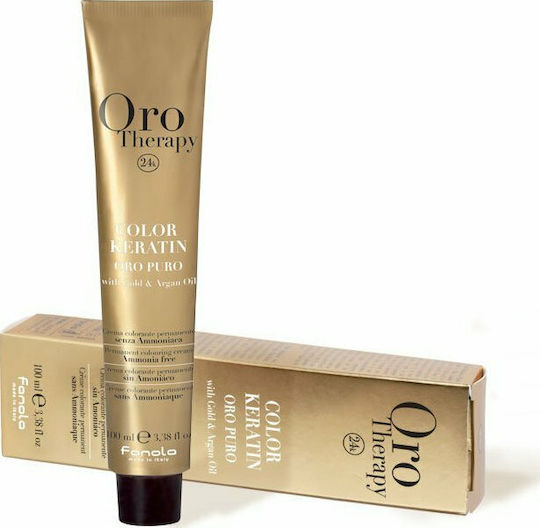 Fanola Color Keratin Oro Puro Hair Dye No Ammonia 10.21 Blonde Platinum Violet Sandré 100ml