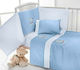 Nima Cotton Baby Quilt Dede 120x160cm Light Blue