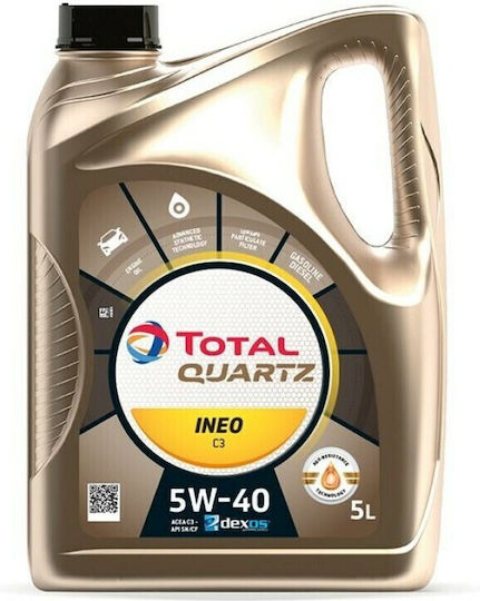 Total Quartz Ineo Синтетичен Масло за Автомобили 5W-40 5лт