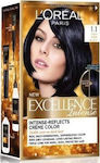 L'Oreal Paris Excellence Intense Set Hair Dye 1.1 Deep Pure Black 48ml