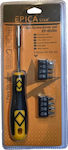 Epica Star Screwdriver with 9 Interchangeable Tips