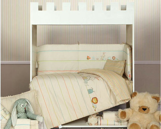 Nef-Nef Homeware Cute Toys Animals Pătură pentru bebeluși Bumbac Bej-multicolor 90x140cm 017316