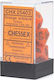 Chessex Dice Orange/Black Opaque 7-Dice Set 7pc...