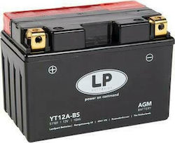 LP Batteries AGM Motorradbatterie YT12A-BS mit Kapazität 10Ah