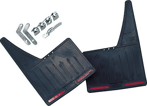 Lampa Front and Rear Car Mudguards Black International with Reflectors 2 Pieces
