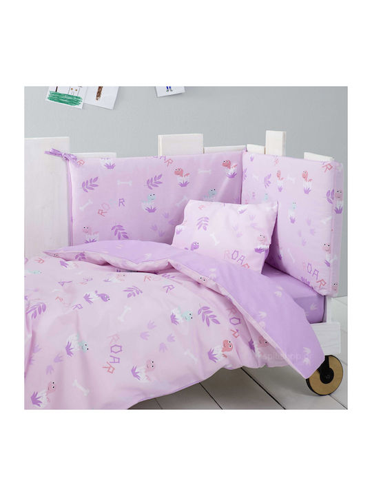 Nima Cotton Baby Quilt Roar 100x140cm Lilac 18959