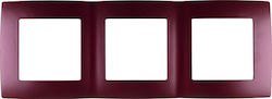 Elmark City Schalterrahmen 3-fach Horizontale M...