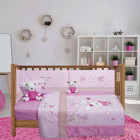 Das Home Cotton Baby Quilt Set 6336 110x150cm Pink