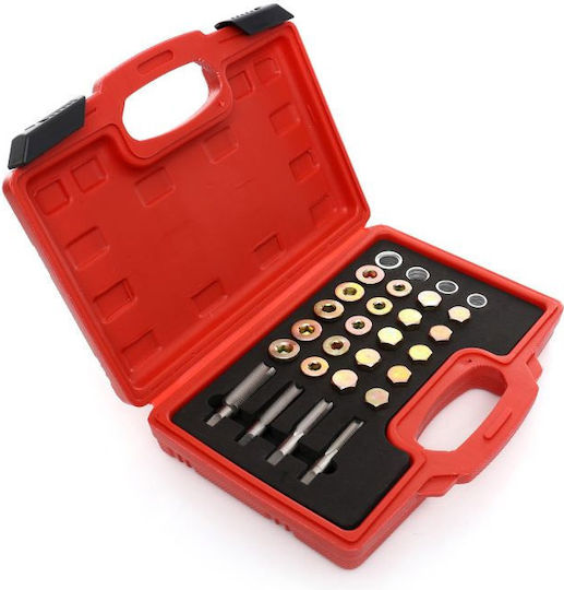 Kraft & Dele KD10511 Thread Repair Kit Made of Steel 13x1.5 / 15x1.5 / 20x1.5 / 17x1.50mm 64 Pieces