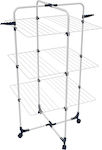 Zilan Metallic Folding Floor Clothes Drying Rack with Hanging Length 30m