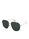 Dior Damen Sonnenbrille mit Gold Metall Gestell und Grün Linse