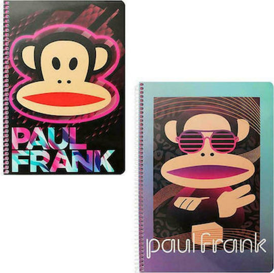 Paul Frank Σπιράλ Τετράδιο Ριγέ Α4 70 Φύλλων 2 Θεμάτων (Διάφορα Σχέδια/Χρώματα)