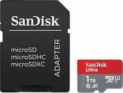 Sandisk Ultra microSDXC 1TB Class 10 U1 A1 UHS-I με αντάπτορα
