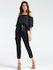 Guess Women's Fabric Trousers in Regular Fit Black