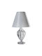 Mario Luca Giusti Lampada Joshua Opaco Plastic Table Lamp for Socket E14 with Gray Shade and Silver Base