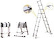 Scara telescopică Aluminiu Scări cu înălțime maximă de 2m TLC20075B 13.01.06